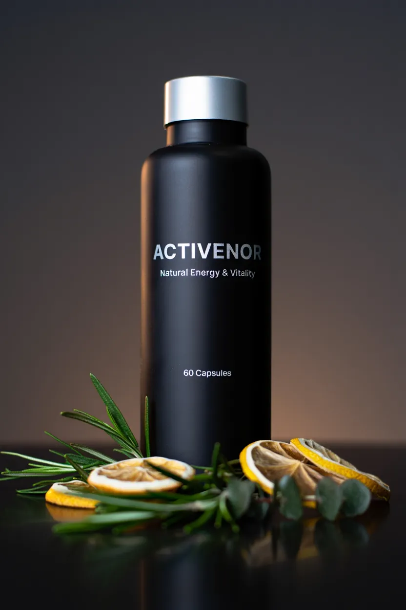 Activenor supplement bottle with natural ingredients for daily energy and vitality